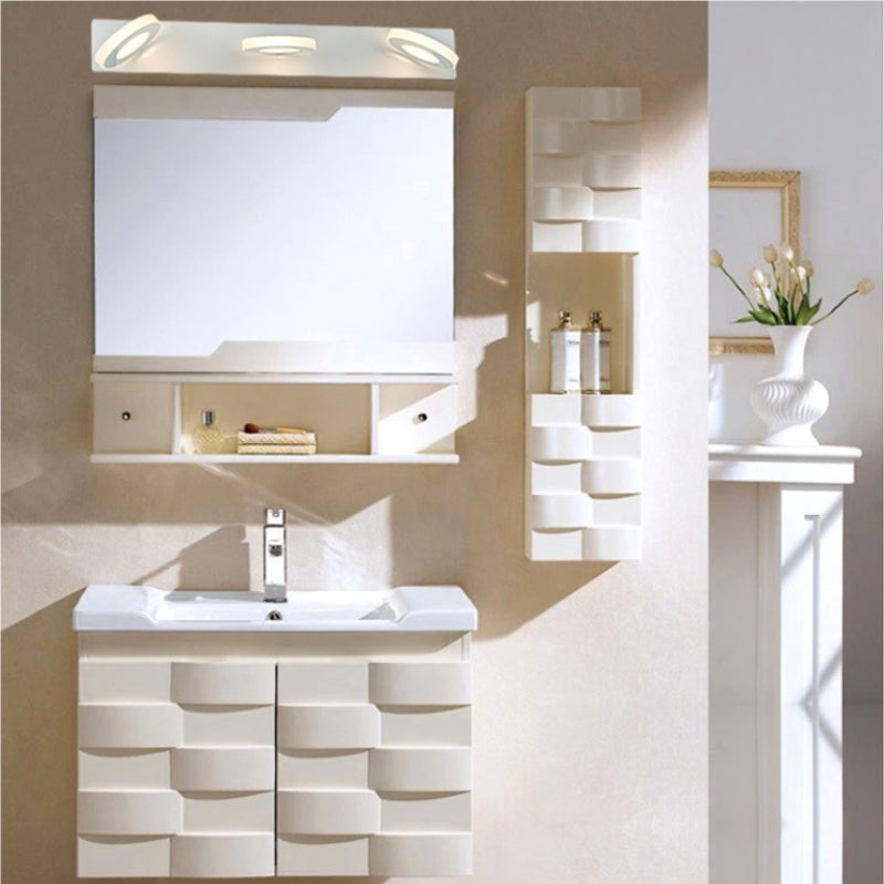 Arisha Minimalista Redondo Metal/Acrílico Aplique de Pared Blanco