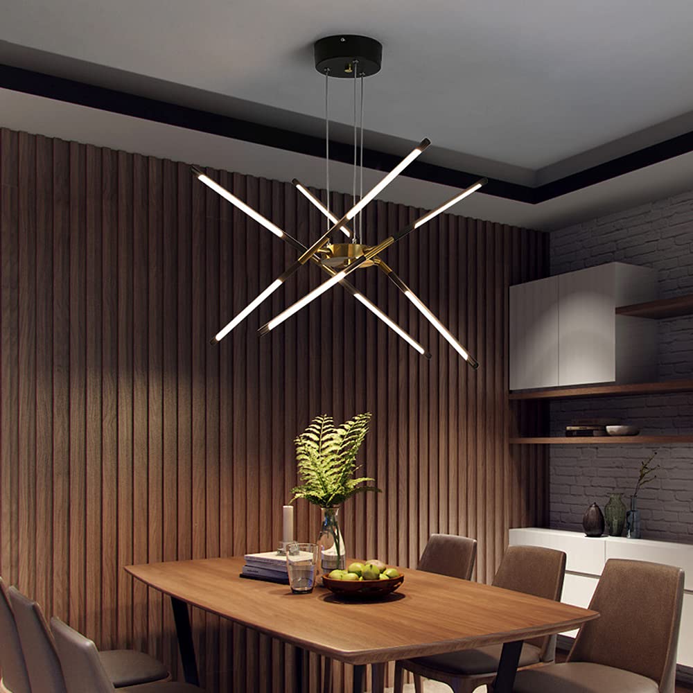 Arisha Moderna Lineal LED Lámpara Colgante Dorada /Negra
