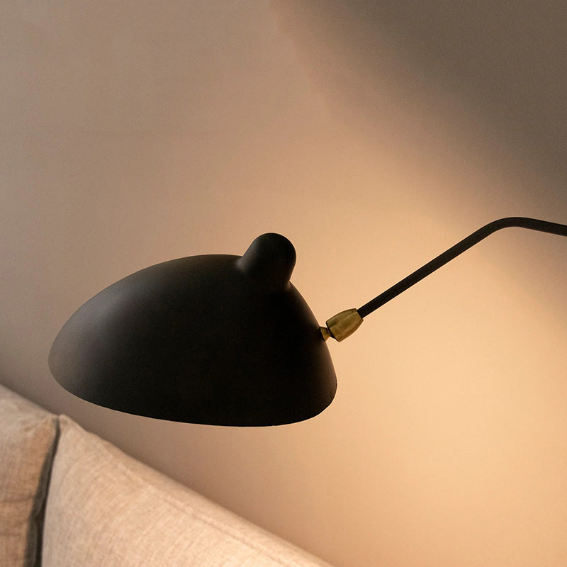 Arisha Minimalita Lineal Metal Aplique de Pared Negro