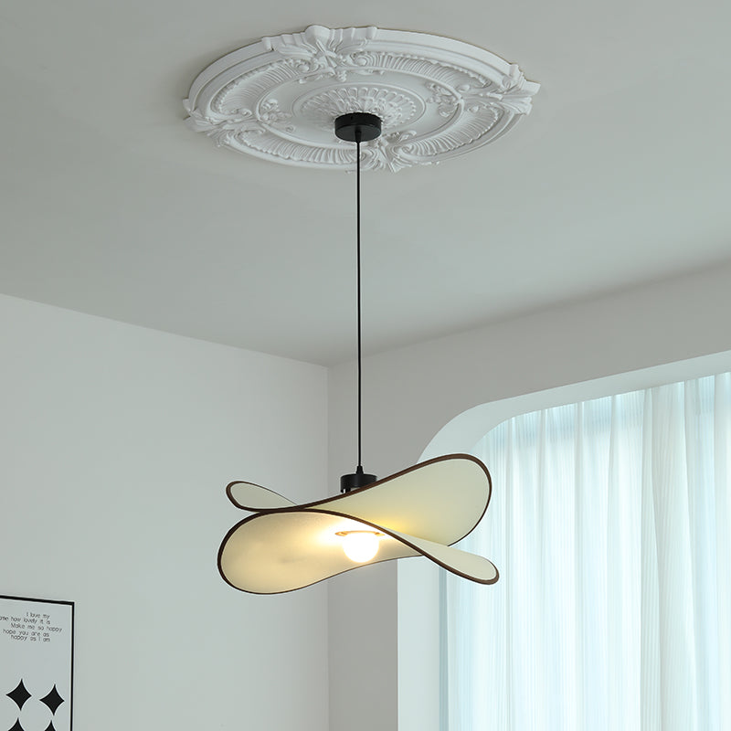 Ritta Wabi-sabi Hoja Leaf Metal Tela LED Lámpara Colgante Estudio