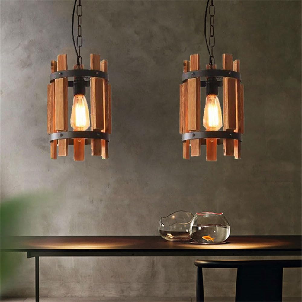 Epoch Retro LED Lámpara colgante Metal/Madera Salón/Dormitorio