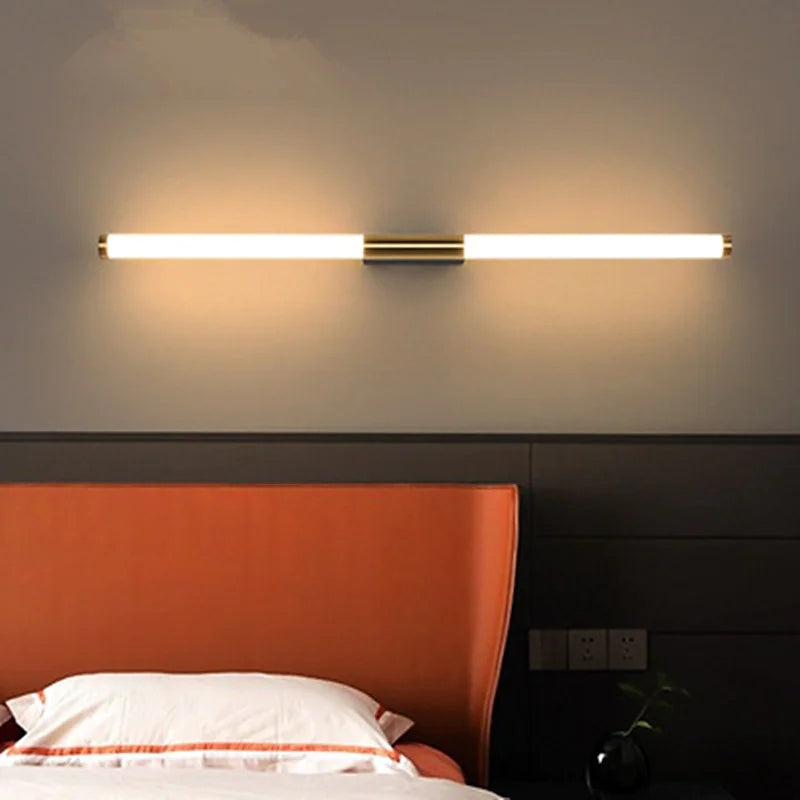 Arisha Minimalista Lineal Metal/Acrílico Aplique de Pared Blanco