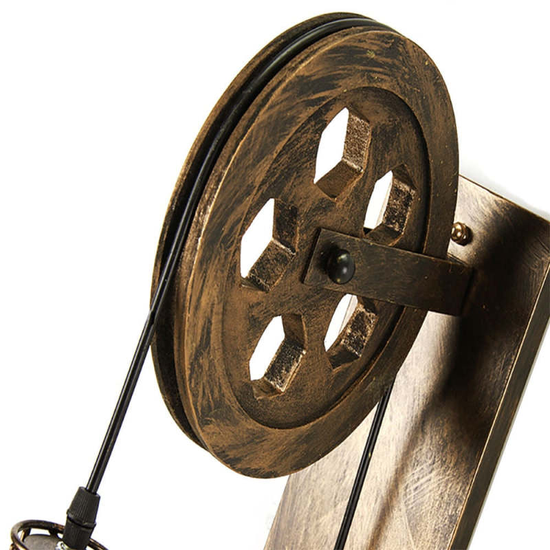 Silva Vintage Industrial LED Aplique de Pared Bronce/Negra
