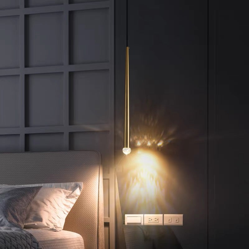 Arisha Moderna Lineal Metal/Acrílico Lámpara Colgante Dorada