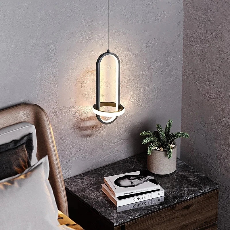 Arisha Moderna Minimalista Metal Lámparas Colgante Negra/Ora