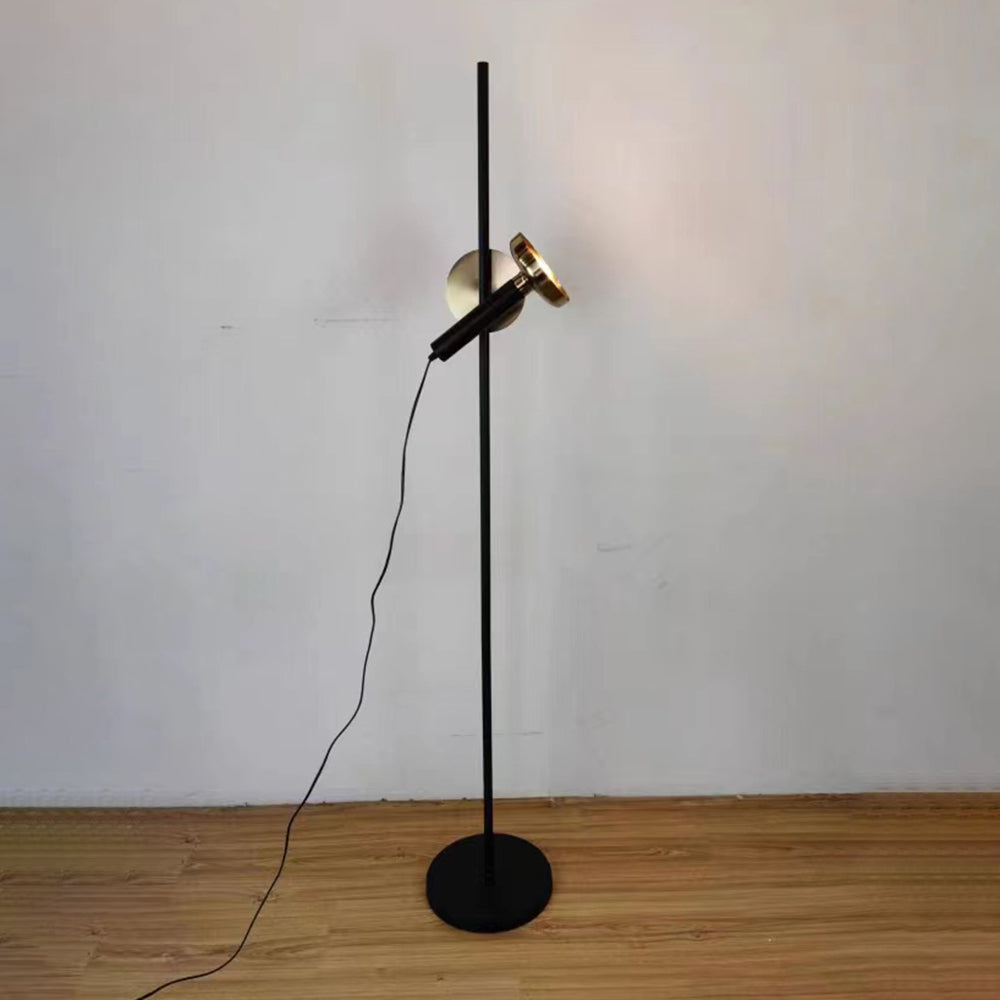 Mira Moderna Lineal Metal Lámpara de Pie Negra