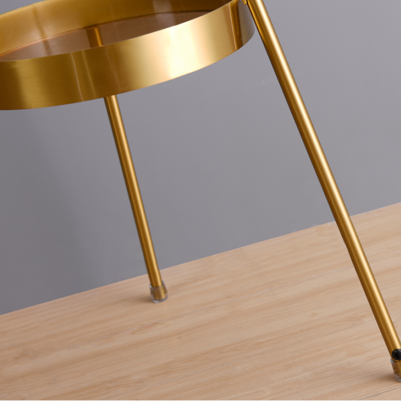 Mira Moderna Redonda Metal/Vidrio LED Lámpara de Pie Dorada/Negra