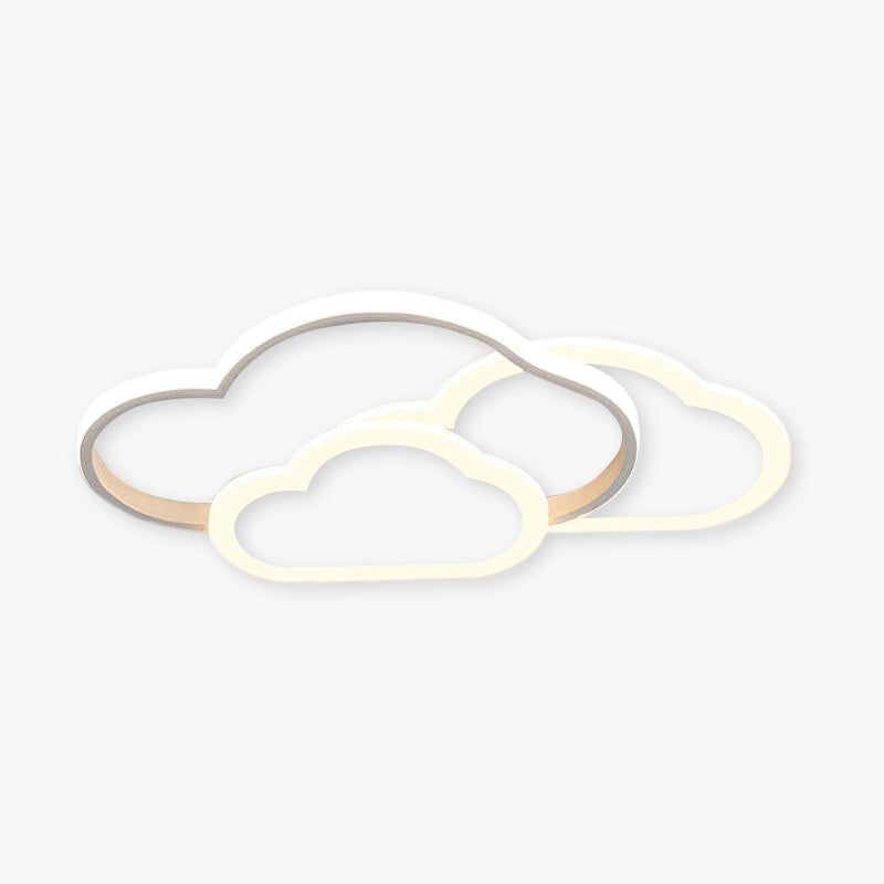 Arisha Diseño Nube Metal/Acrílico Lámpara de Techo Blanca/Rosa