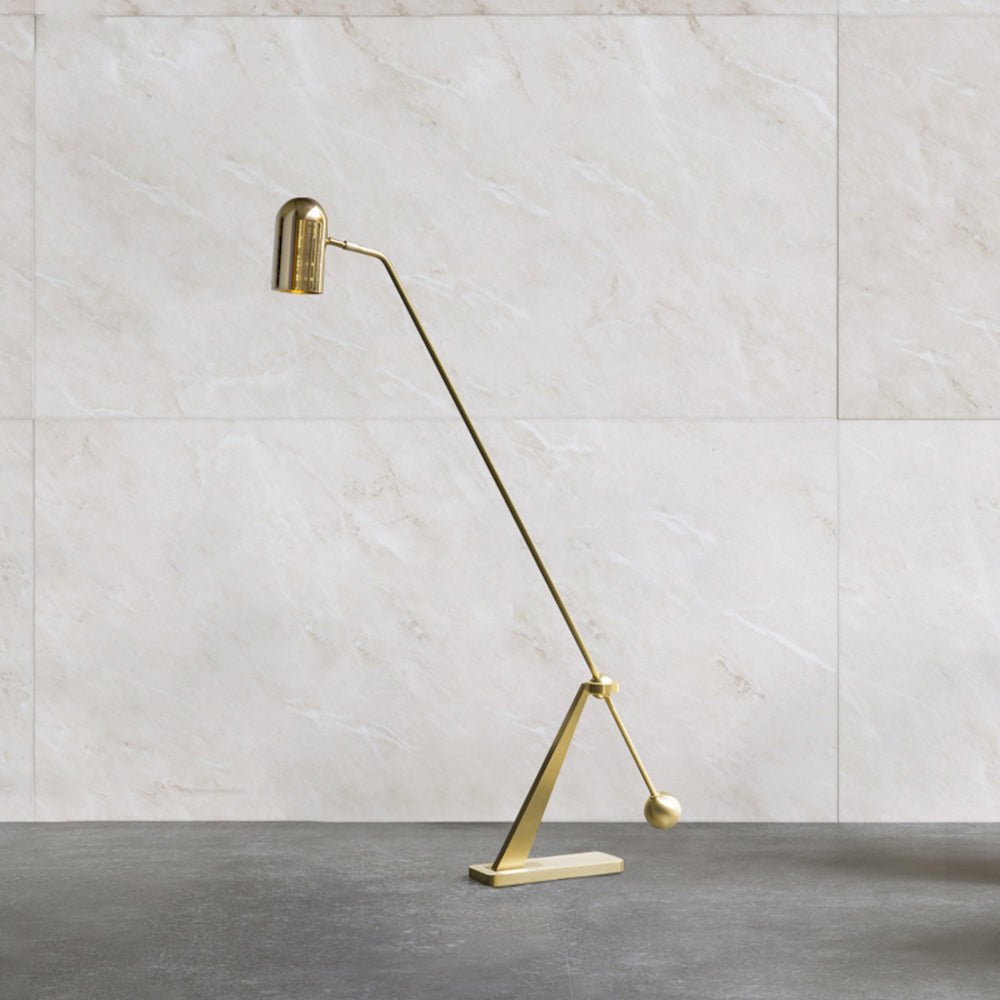 Mira Moderna Minimalista Lineal Metal Lámpara de Pie Dorada