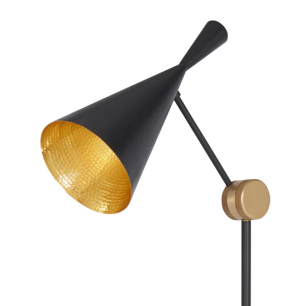 Mira Moderna Simple Lineal Metal Lámpara de Pie Negra