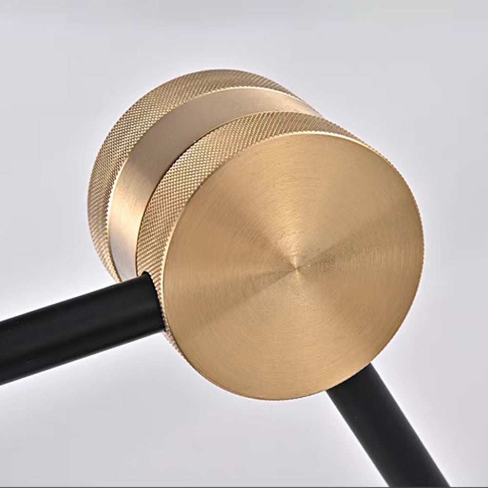 Mira Moderna Simple Lineal Metal Lámpara de Pie Negra