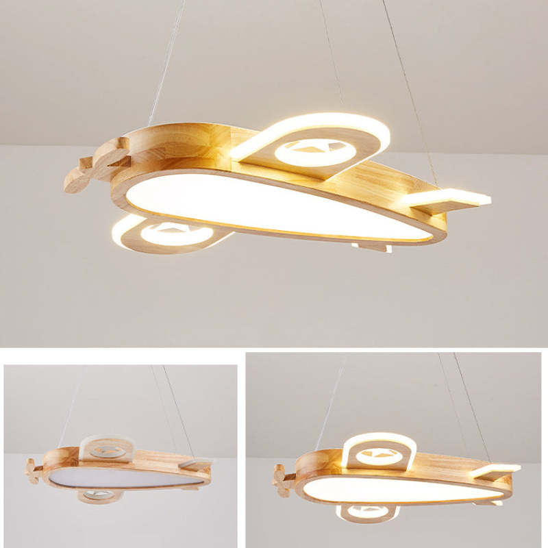 Arisha Moderna Avión LED DIY Lámpara Colgante Madera