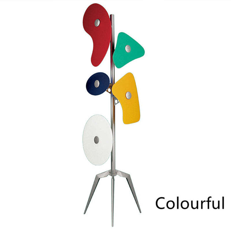 Morandi Modern Geométrico Metal LED Lámpara de Pie Blanca