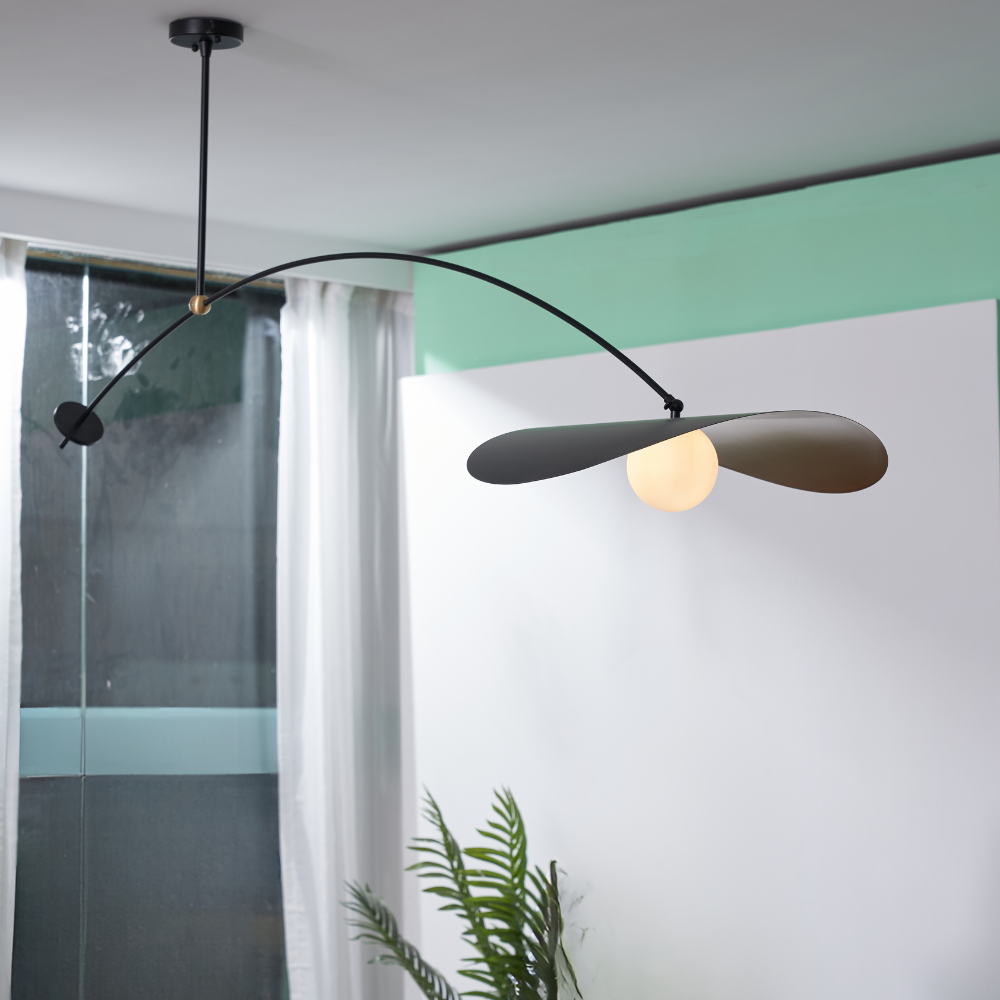 Arisha Moderna Minimalista Diseño Lámpara Colgante Metal Negra