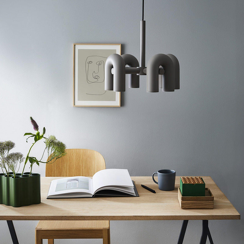 Arisha Nórdica Diseño Modernas Nórdica Diseño Metal Lámpara Colgante Negro/Gris/Naranja