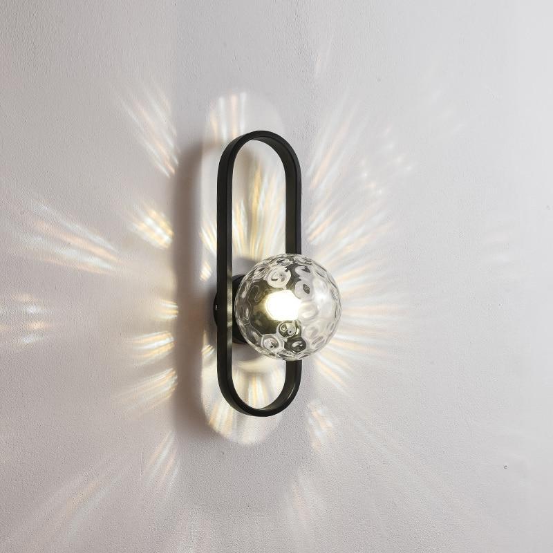 Valentina Moderno Bola Metal Aplique de Pared Dorado/Negro