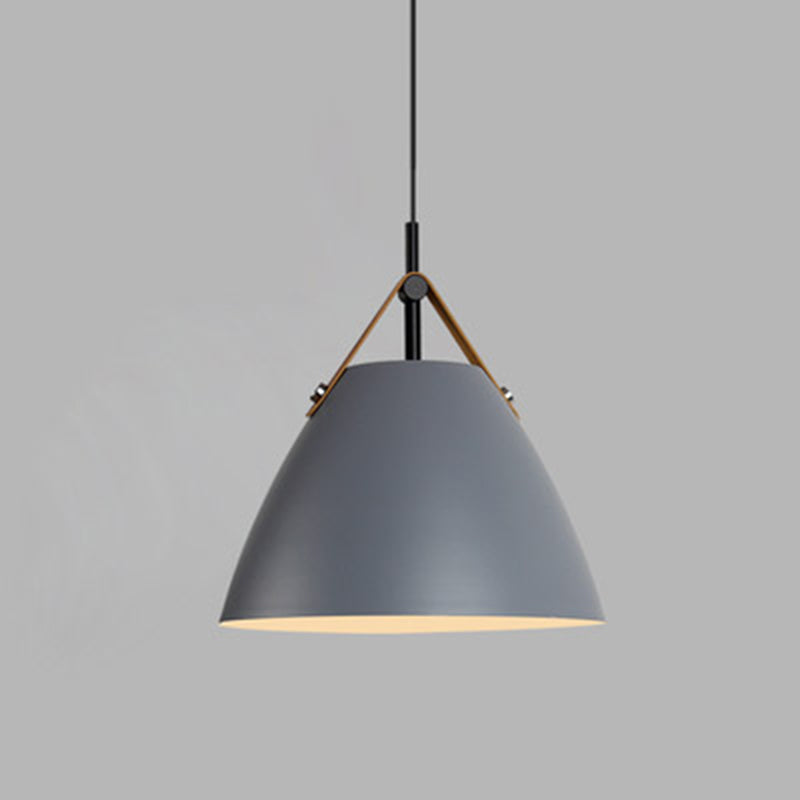 Arisha Moderna Cónico Metal Lámpara Colgante Negra/Blanca/Gris