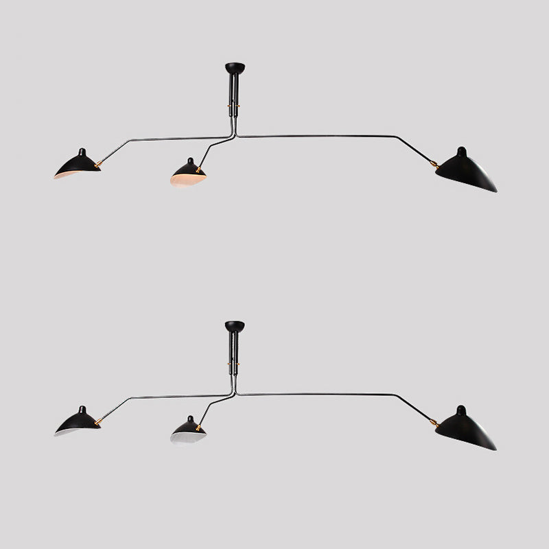 Arisha Industrial Irregular Metal Lámpara Colgante Negra