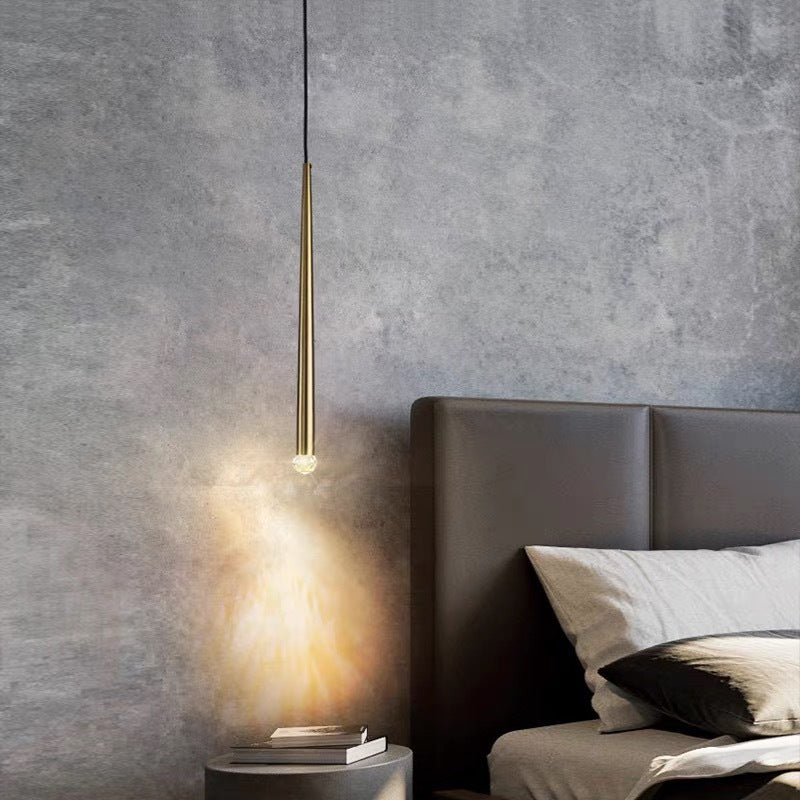 Arisha Moderna Lineal Metal/Acrílico Lámpara Colgante Dorada