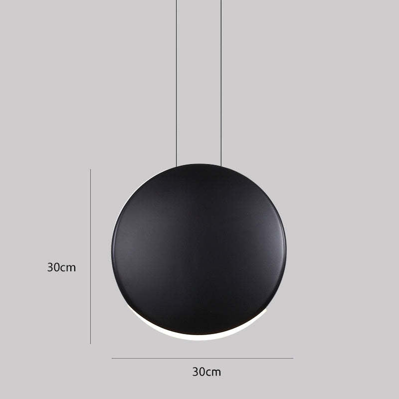 Arisha Minimalista Orbicular Metal Lámpara Colgante Blanca