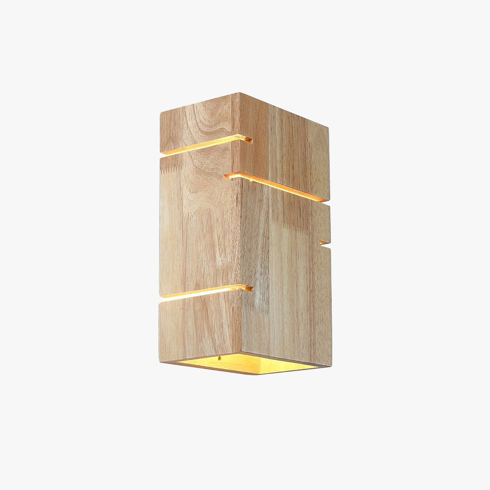 Muto Madera LED Aplique de Pared Rectángulo Amarilo