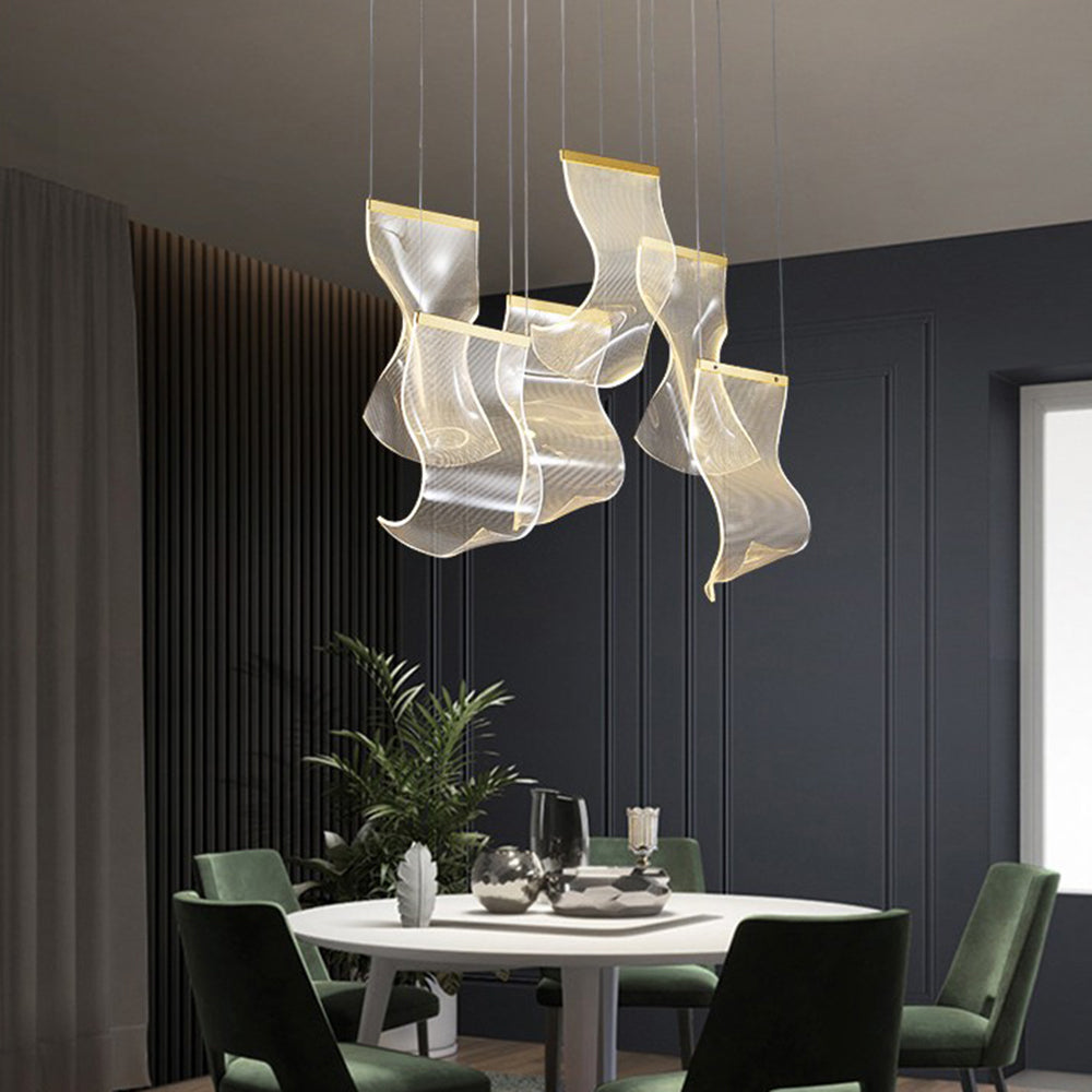 Kristy Moderna Decorativa Cristal Lámpara Colgante Dorada