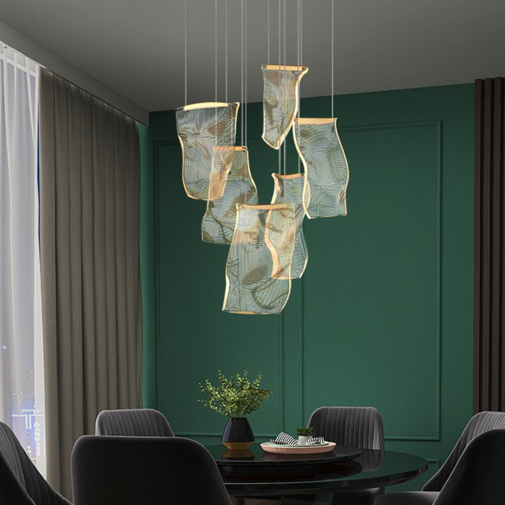 Kristy Moderna Decorativa Cristal Lámpara Colgante Dorada