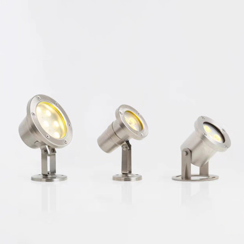 Ray Moderna Foco Metal/Vidrio Lámpara Exterior, Plateado
