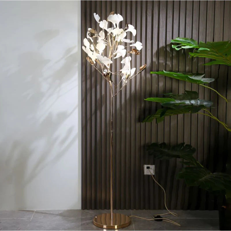 Mira Lampara de Pie Leaf Artistic Cerámica/Metal Estudio