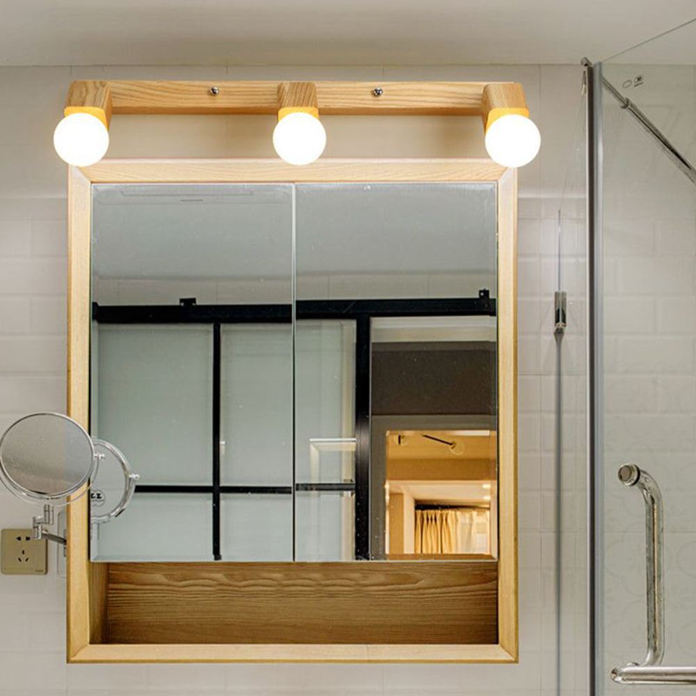 Arisha Natural Cuadrado Metal/Madera LED Aplique de Pared Madera