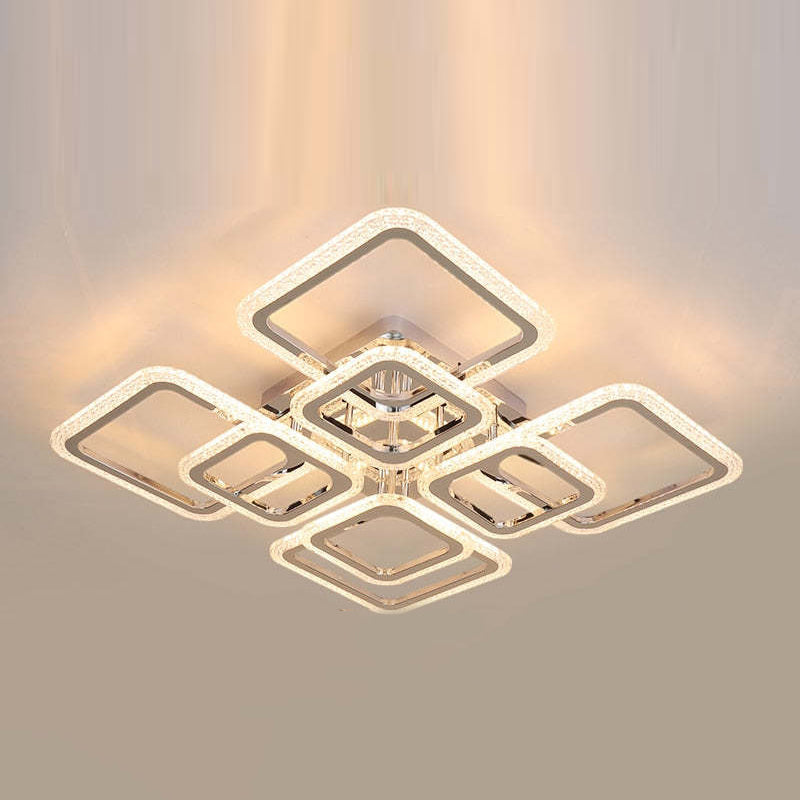 Arisha Moderna Cuadrada Metal LED Lámpara de Techo Blanca