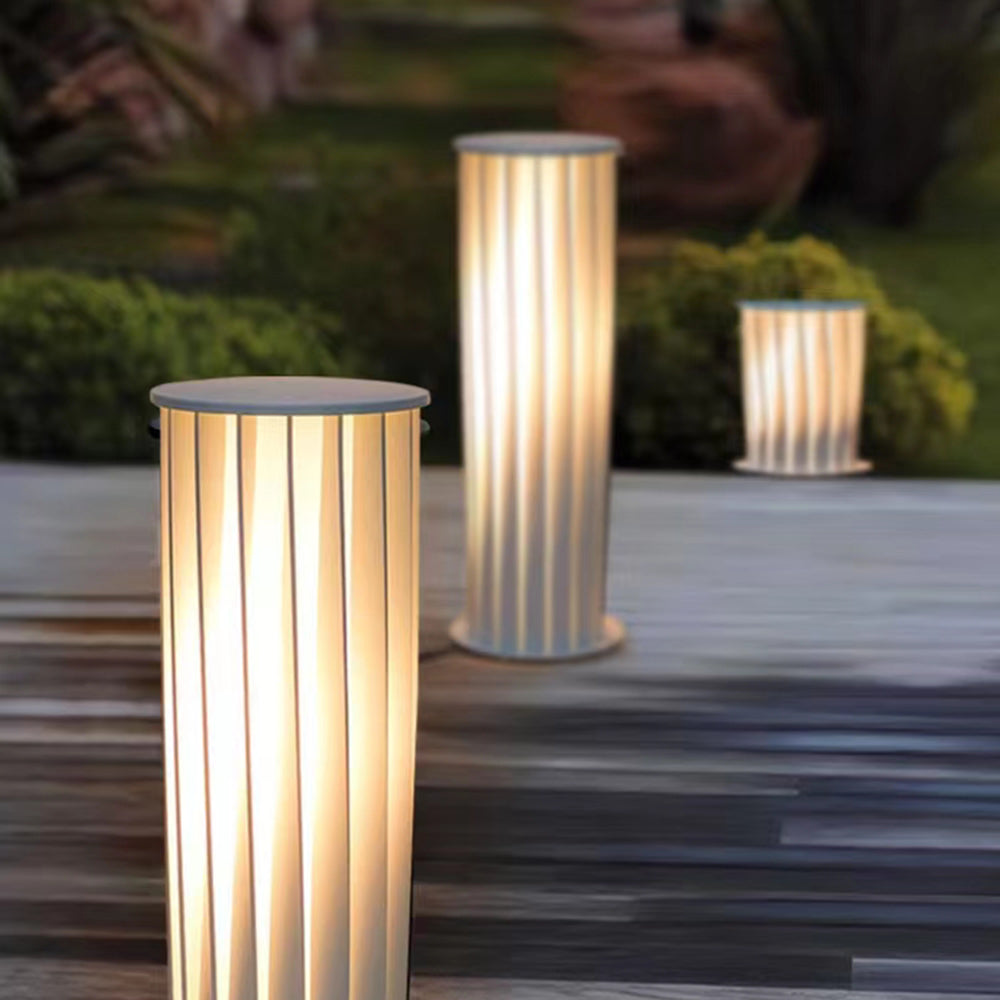 Ray Diseño Cilindro Solar Metal Cable Lámpara Exterior