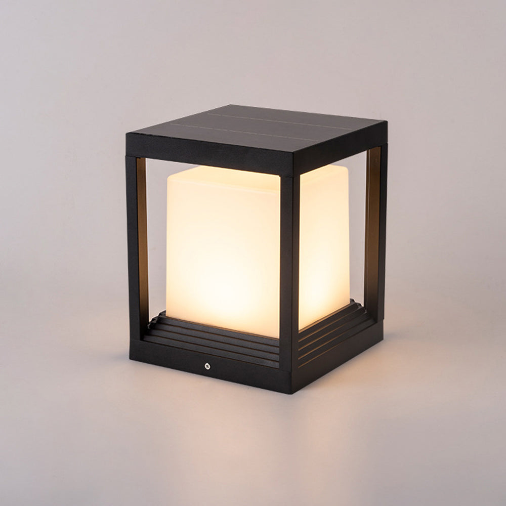 Ray Moderna Rectangular Metal Lámpara Exterior Jardín
