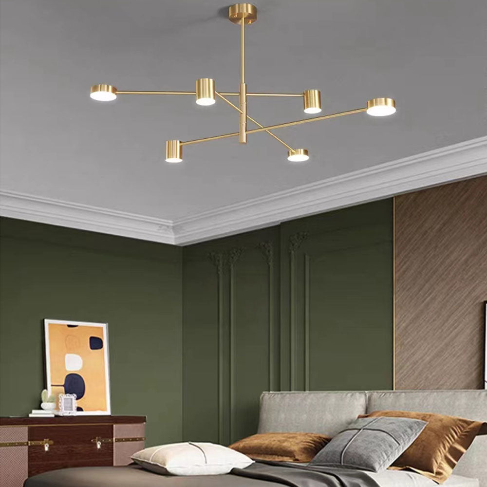 Arisha Moderno Industria Rama LED Lámpara Colgante Negro/Oro Dormitorio/ Salón Metal