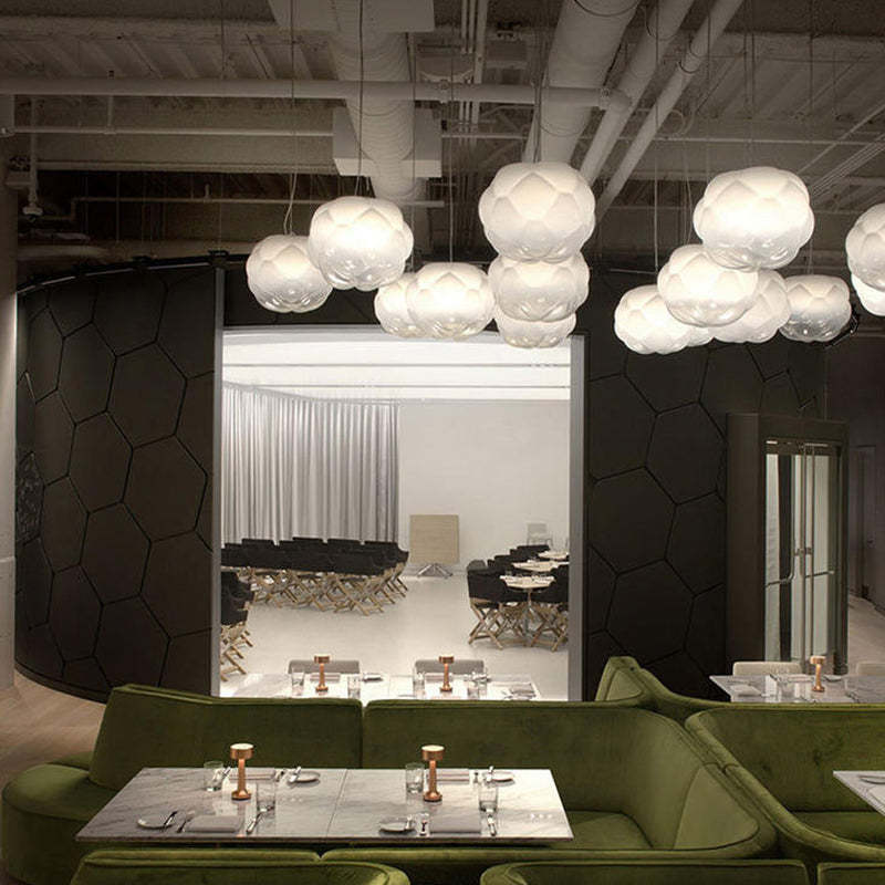 Arisha Moderna Nube Vidrio Lámpara Colgante Blanca