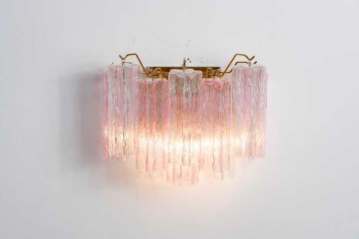 Aurora Wandleuchte Glas Röhre Stufen Mid-Century