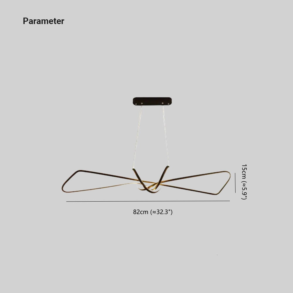 Arisha Moderna Geométrica Metal Lámpara Colgante Dorada/Negra