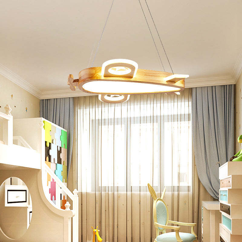 Arisha Moderna Avión LED DIY Lámpara Colgante Madera