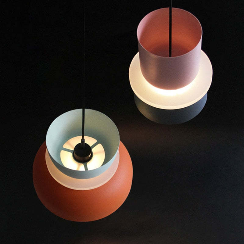 Valentina Moderna Domo LED Metal Lámpara Colgante Multicolor