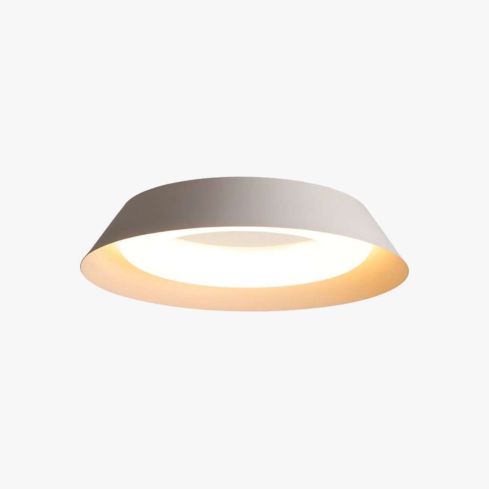 Arisha Moderna Redonda Metal LED Lámpara de Techo Blanco