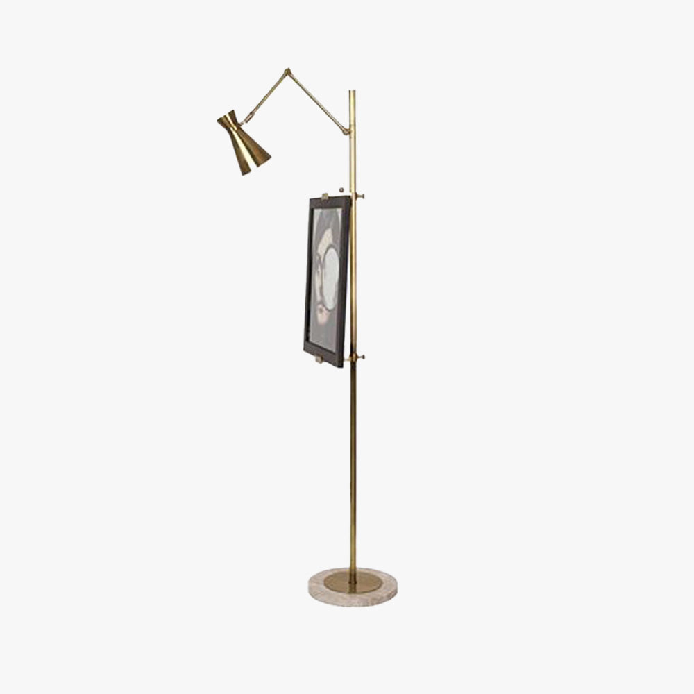 Mira Moderna Simple Metal/Vidrio Lámpara de Pie Dorada