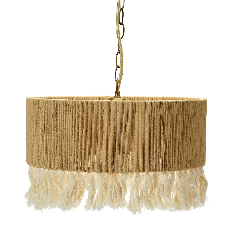 Ritta Creativa Rope Shaded Fringe Metal Lámpara Colgante