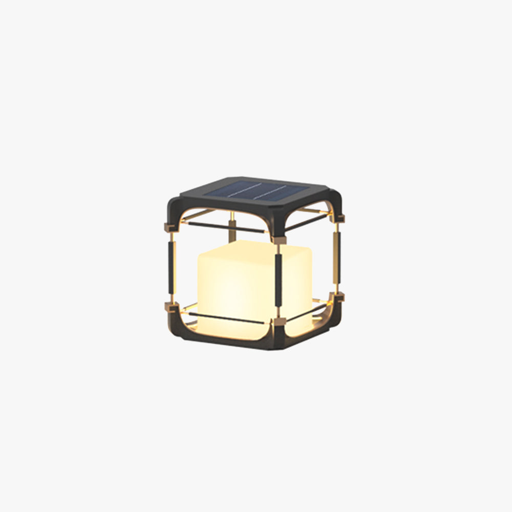 Ray Lámpara De Pie Exterior Simple Cubo Metal Acrílico Patio