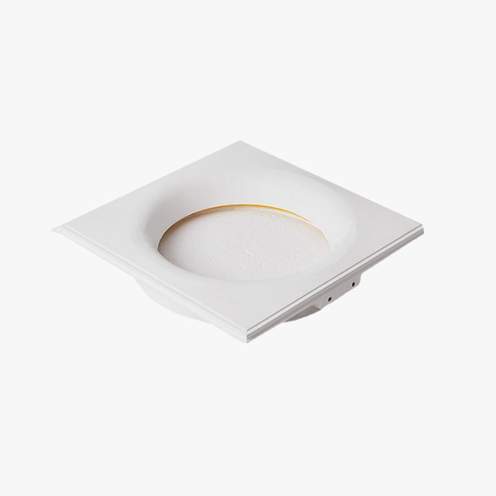 Aria Decorativo Luna Metal/Yeso Aplique de Pared Blanco