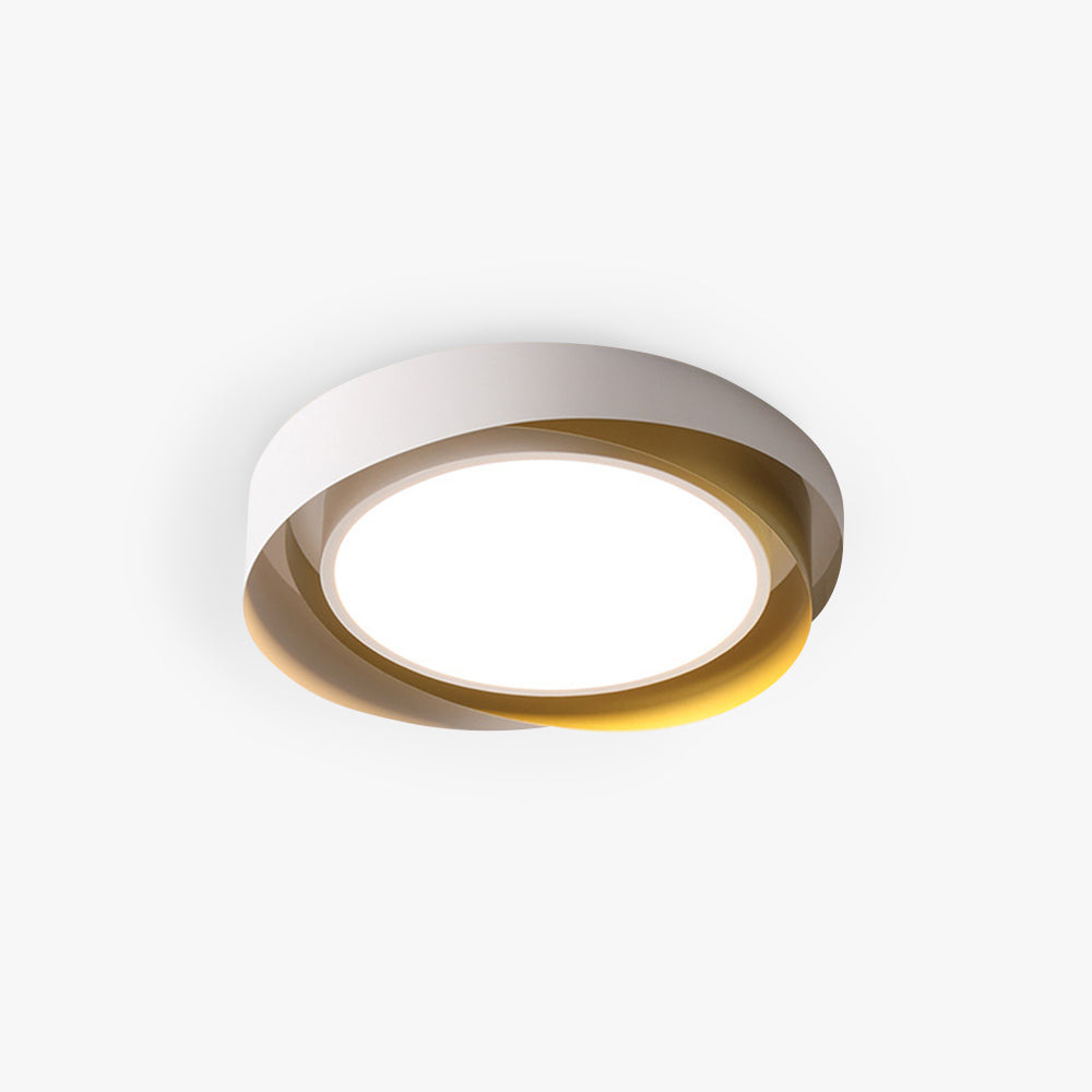 Arisha Moderna Redonda Metal LED Lámpara de Techo Oro/Blanco