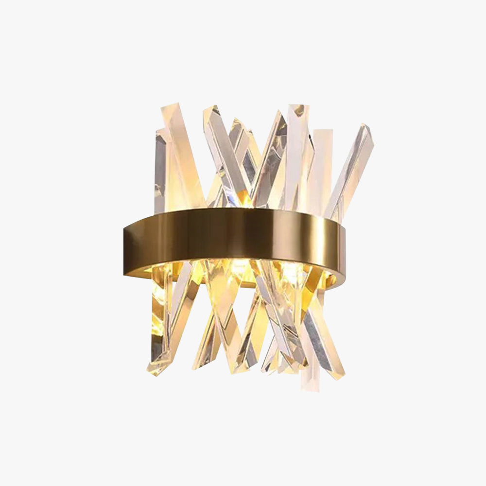 Kristy Lujo Decorativo Metal/Cristal LED Aplique de Pared Dorado