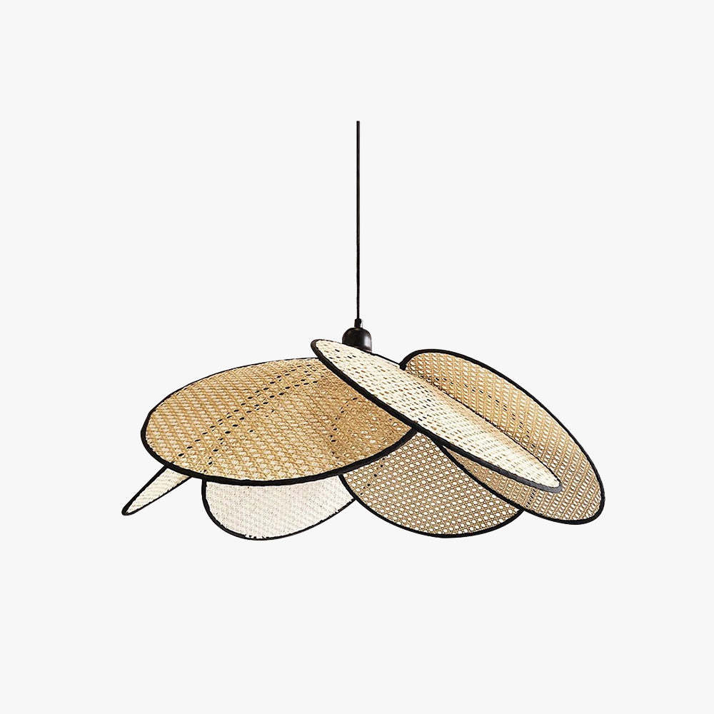 Ritta Vintaje Irregular Metal/Rota Lámpara Colgante Negra/Blanca