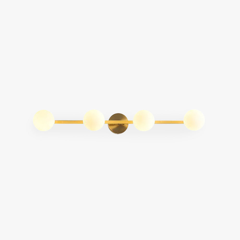 Valentina Natural Redondo Metal/Vidrio LED Aplique de Pared Dorado