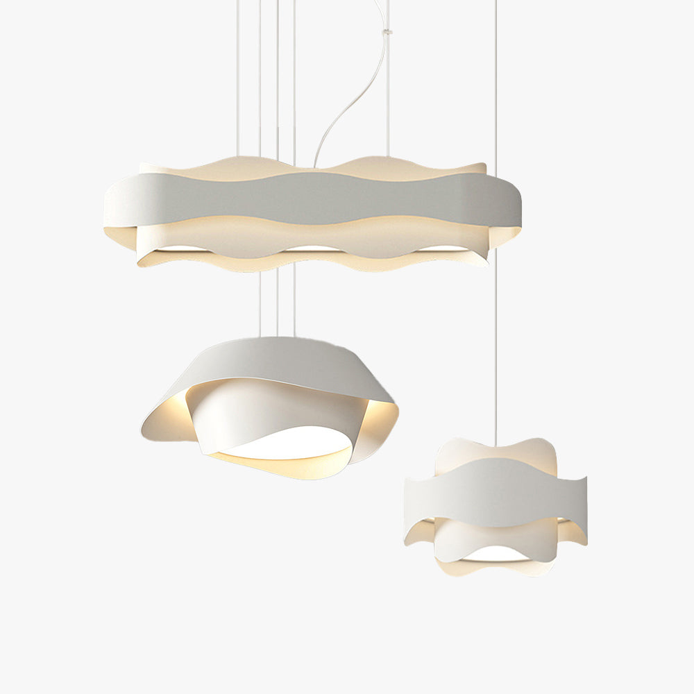 Arisha Moderna Diseño Minimalista Metal Lámpara Colgante Blanca