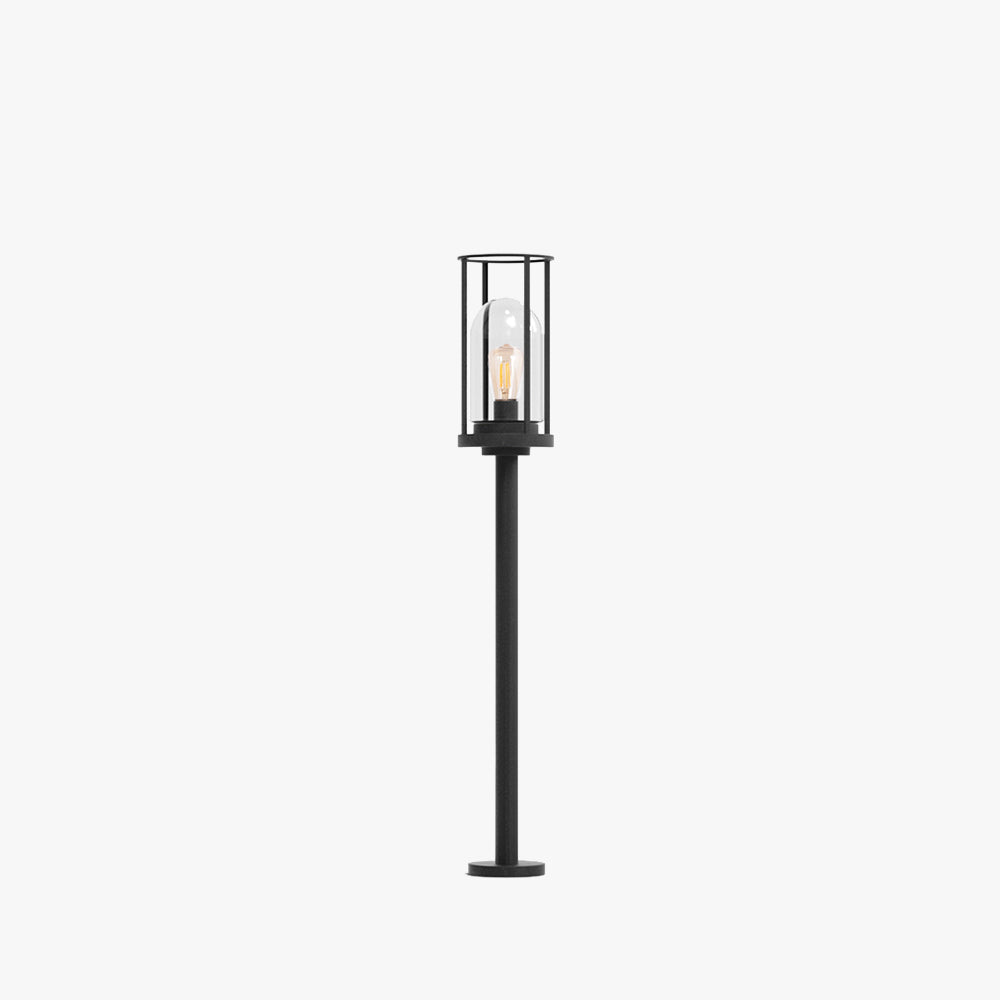 Ray Lámpara De Pie Exterior Moderno Cilíndrico Metal Patio